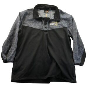 X-Grain Mens Activewear Jacket 3X Black Quarter-Zip Pullover Fleece Casual